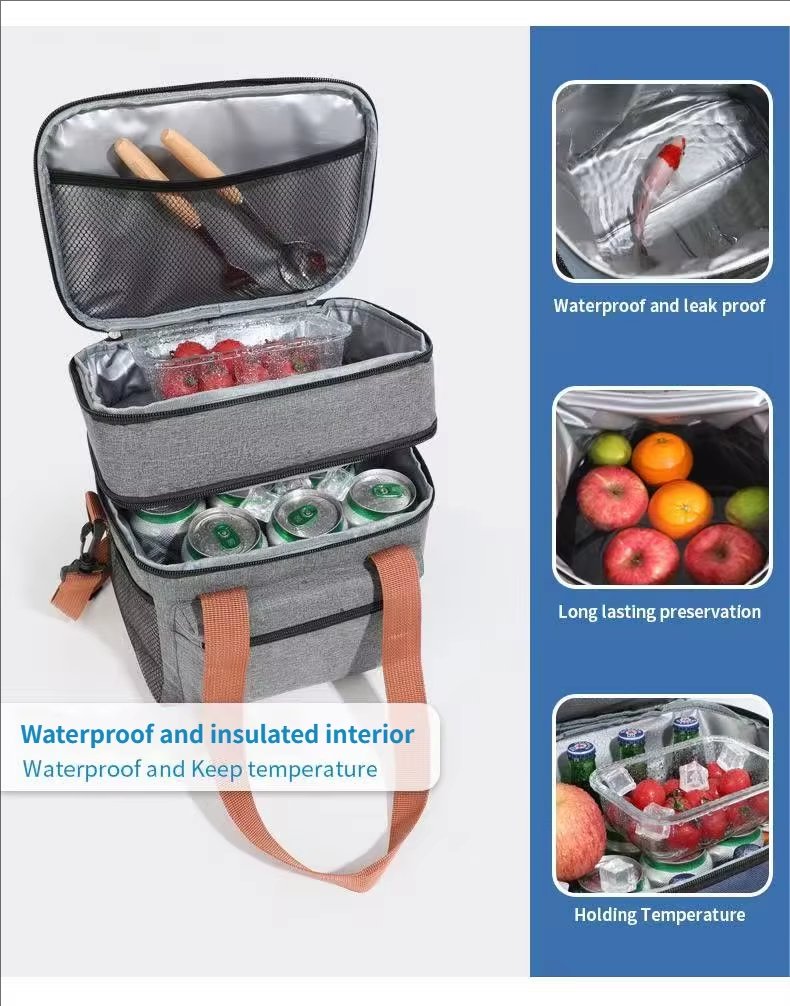 Insulated Backpack Cooler Waterproof Portable Oxford Thermal Pack with Unisex Outdoor Picnic Bag - product detail