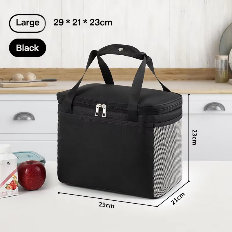 large black lunch bag 29x21x23 cm
