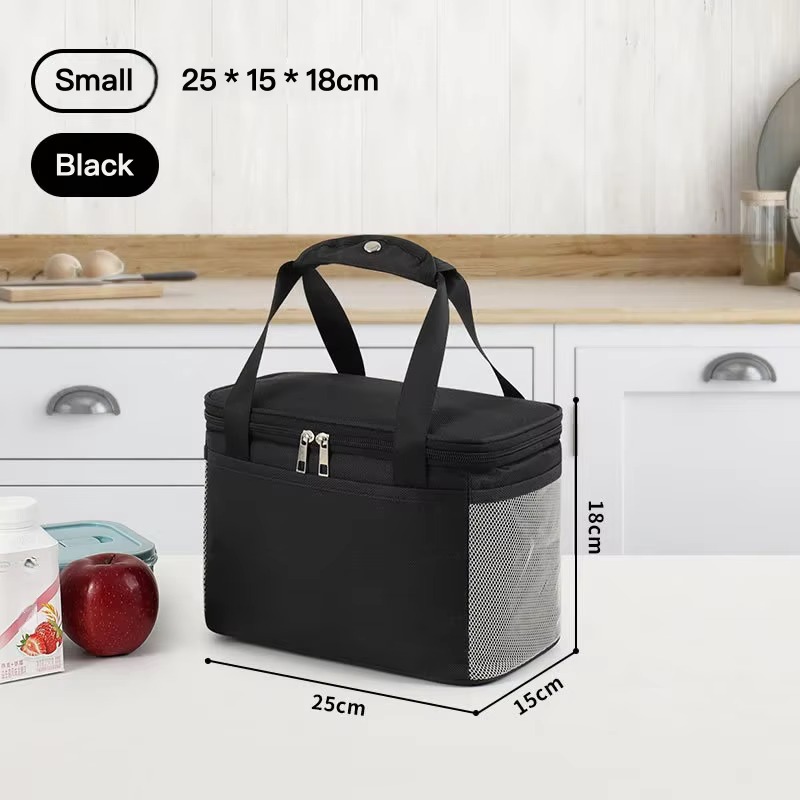 small black lunch bag 25x15x18 cm