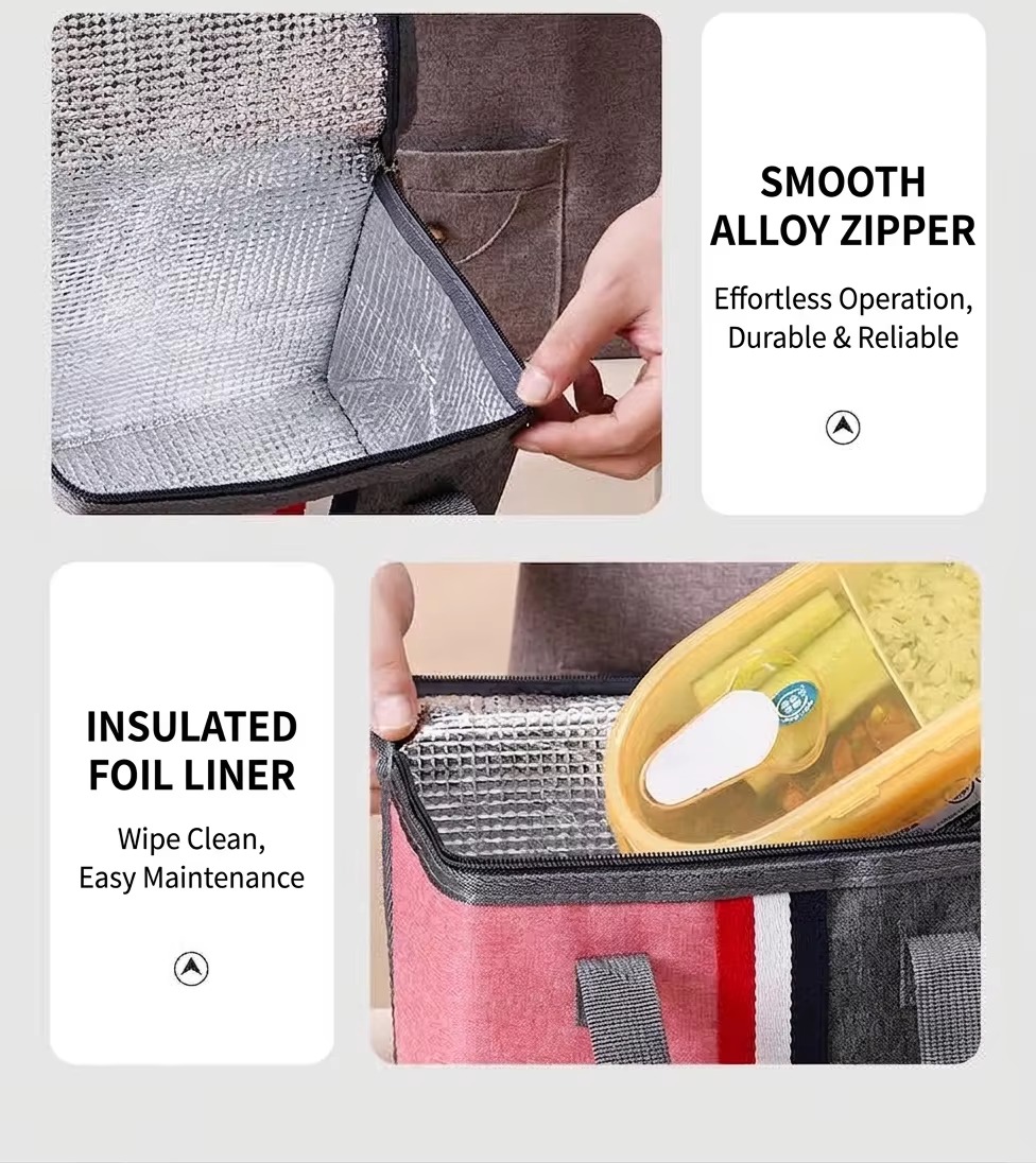 alloy zipper and foil liner with food container