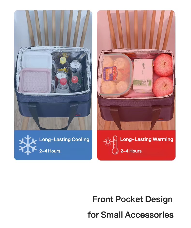 cooling and warming 2-4 hours with packed food
