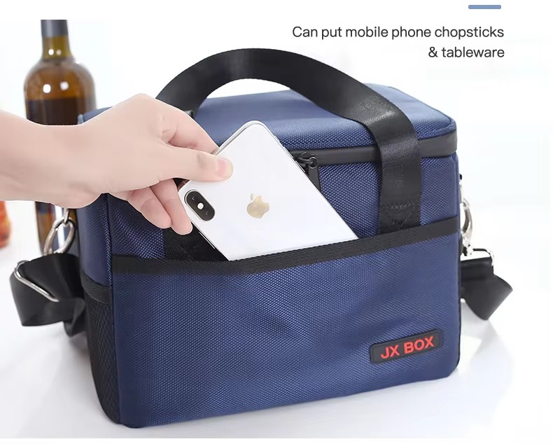 hand putting phone into front pocket