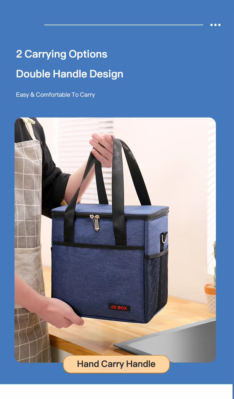 person carrying bag by double handles