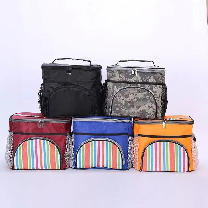 Double Layer Insulated Cooler Backpack with Mesh Pocket Large Capacity Thermal Soft Lunch Bag for Outdoor Picnic - product detail