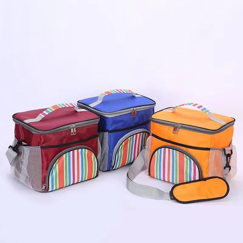 Double Layer Insulated Cooler Backpack with Mesh Pocket Large Capacity Thermal Soft Lunch Bag for Outdoor Picnic - product detail