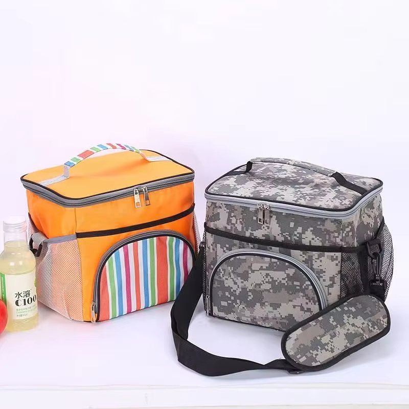 Double Layer Insulated Cooler Backpack with Mesh Pocket Large Capacity Thermal Soft Lunch Bag for Outdoor Picnic - product detail