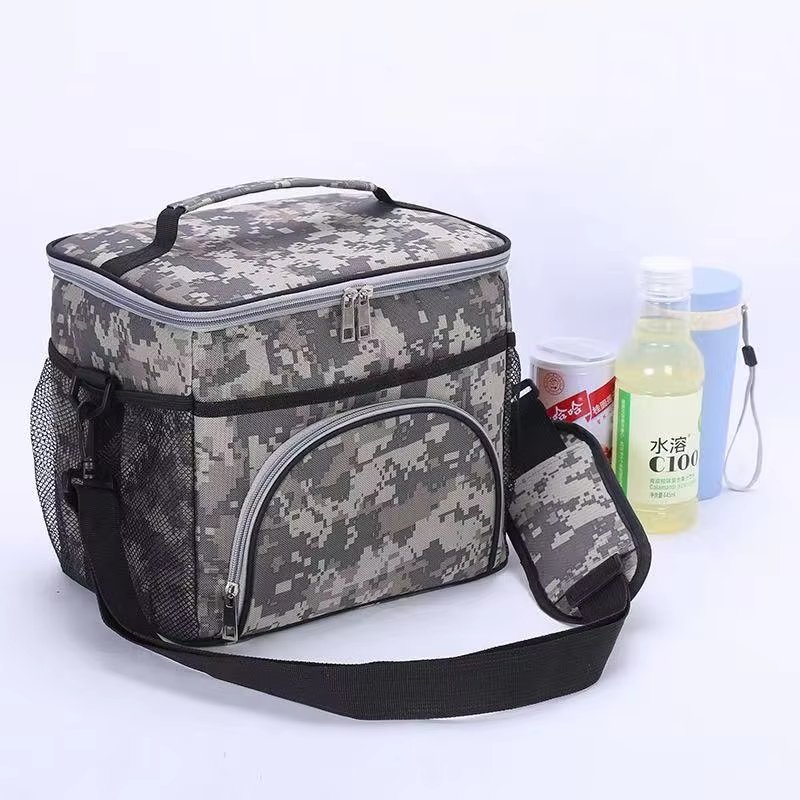 Double Layer Insulated Cooler Backpack with Mesh Pocket Large Capacity Thermal Soft Lunch Bag for Outdoor Picnic - product detail