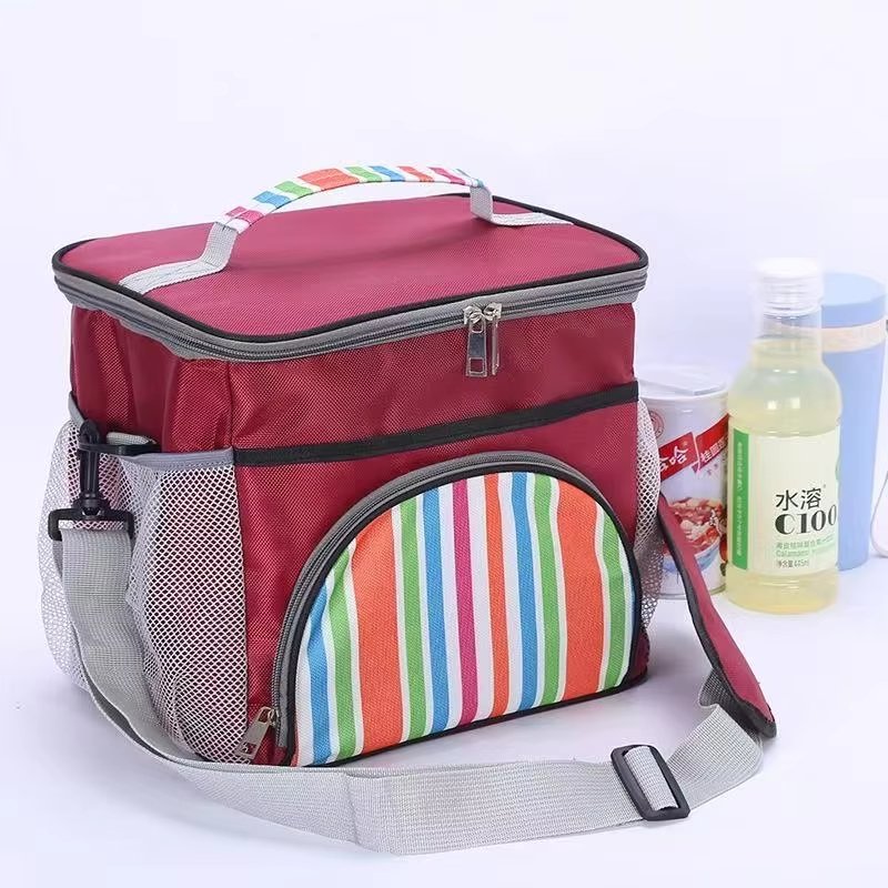 Double Layer Insulated Cooler Backpack with Mesh Pocket Large Capacity Thermal Soft Lunch Bag for Outdoor Picnic - product detail