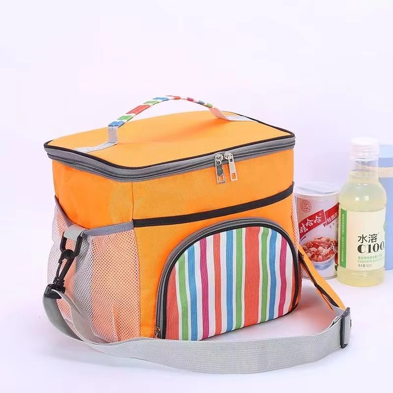 Double Layer Insulated Cooler Backpack with Mesh Pocket Large Capacity Thermal Soft Lunch Bag for Outdoor Picnic - product detail