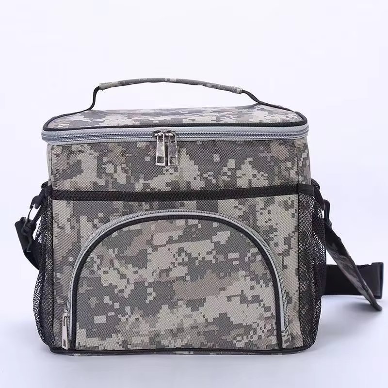 Double Layer Insulated Cooler Backpack with Mesh Pocket Large Capacity Thermal Soft Lunch Bag for Outdoor Picnic - product detail