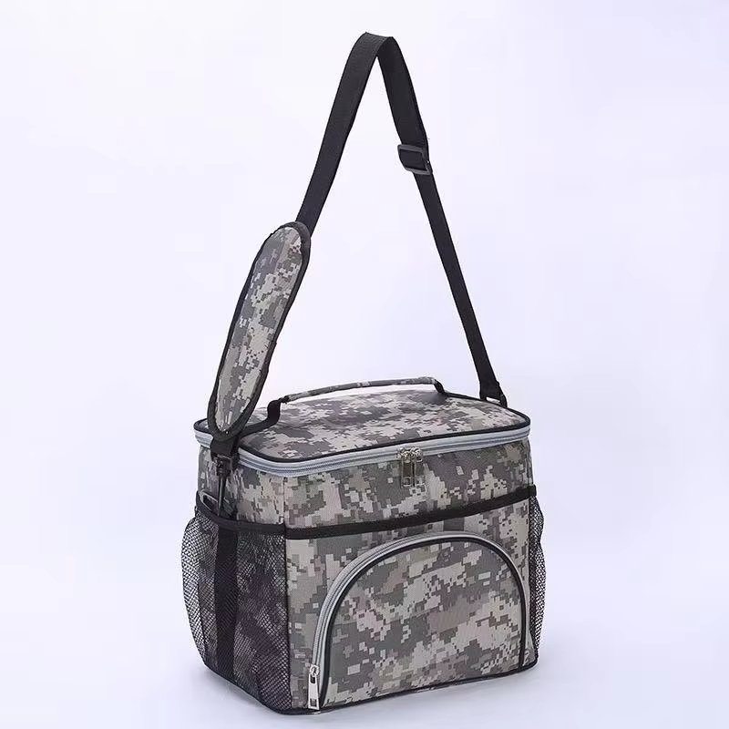 Double Layer Insulated Cooler Backpack with Mesh Pocket Large Capacity Thermal Soft Lunch Bag for Outdoor Picnic - product detail