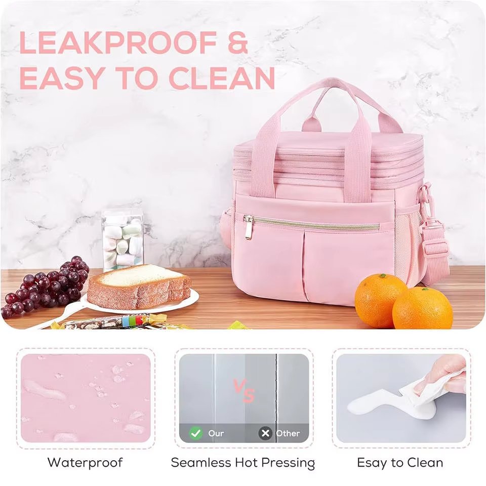 Custom Large Capacity Lunch Bags with Shoulder Strap Waterproof Insulated Ice Box Soft Cooler Cooling Picnic Bag - product detail