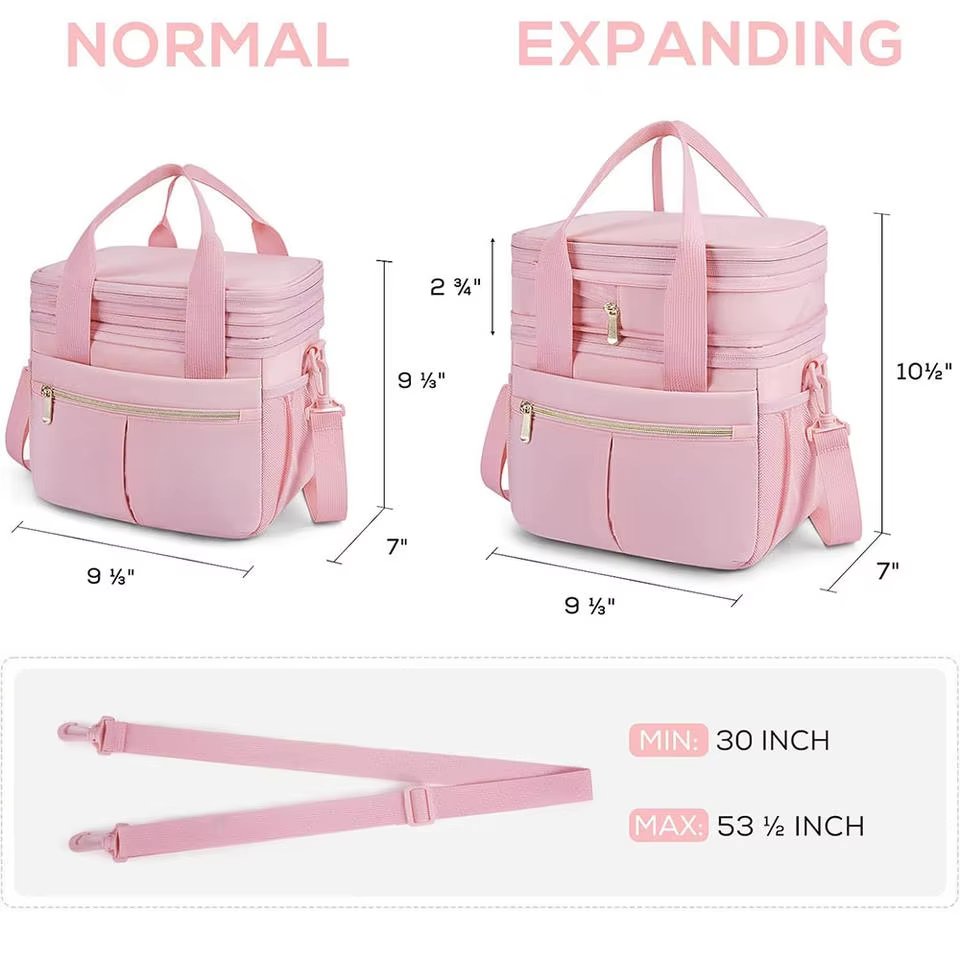 Custom Large Capacity Lunch Bags with Shoulder Strap Waterproof Insulated Ice Box Soft Cooler Cooling Picnic Bag - product detail