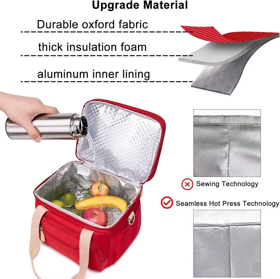 Portable Reusable Leakproof Insulated Lunch Tote Cooler Bag Oxford Waterproof Thermal Food Picnic Kid Box - product detail