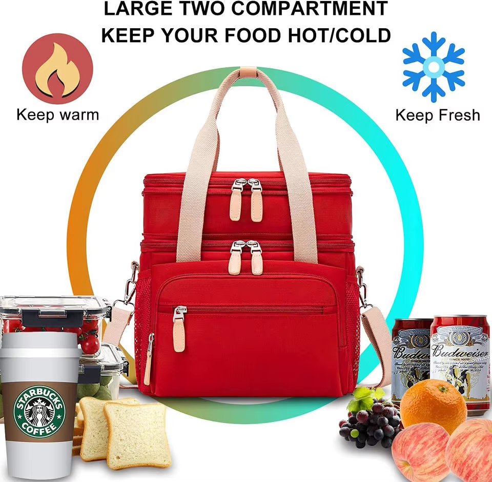 Portable Reusable Leakproof Insulated Lunch Tote Cooler Bag Oxford Waterproof Thermal Food Picnic Kid Box - product detail