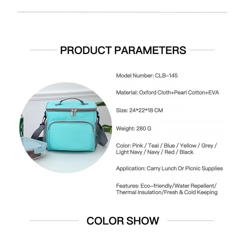 product parameters with 24x22x18 cm size and 280 g weight