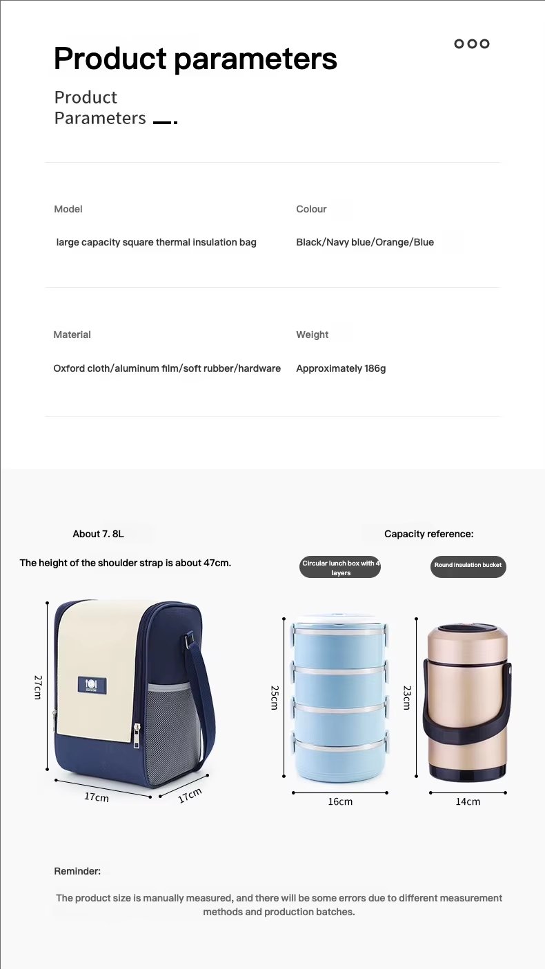Outdoor Camping Large Capacity Ice Cooler Bags Tote for Picnic Food Storage Waterproof Thermal Insulation Bento Lunch - product detail