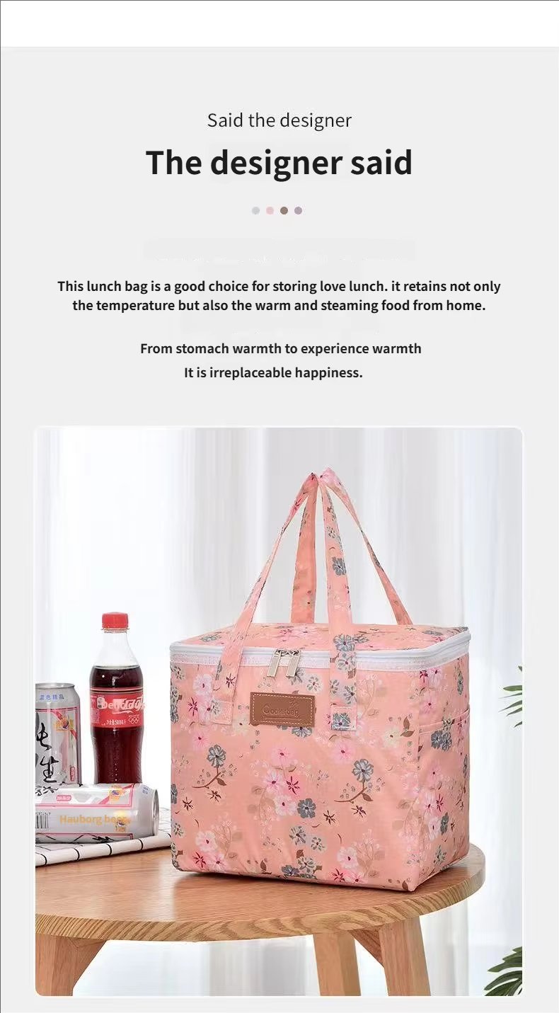 Large Capacity Portable Waterproof Reusable Insulated Shopping Tote Bags Thermal Food Picnic Cooler Pouch Lunch Bag with - product detail