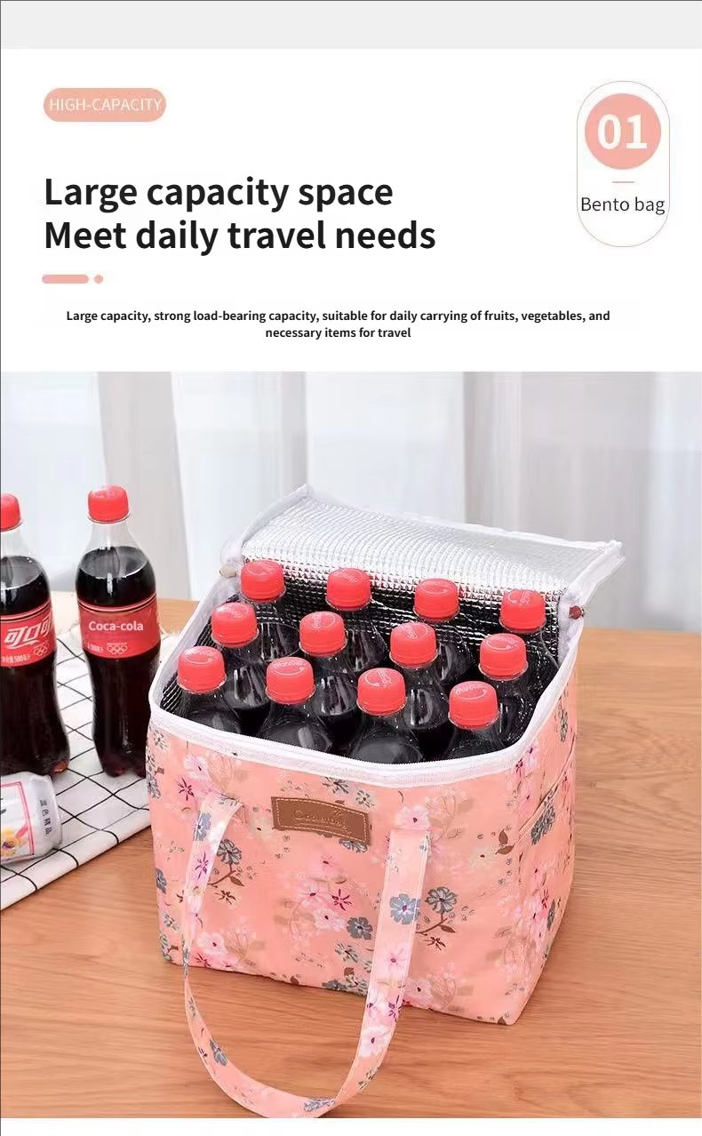 Large Capacity Portable Waterproof Reusable Insulated Shopping Tote Bags Thermal Food Picnic Cooler Pouch Lunch Bag with - product detail