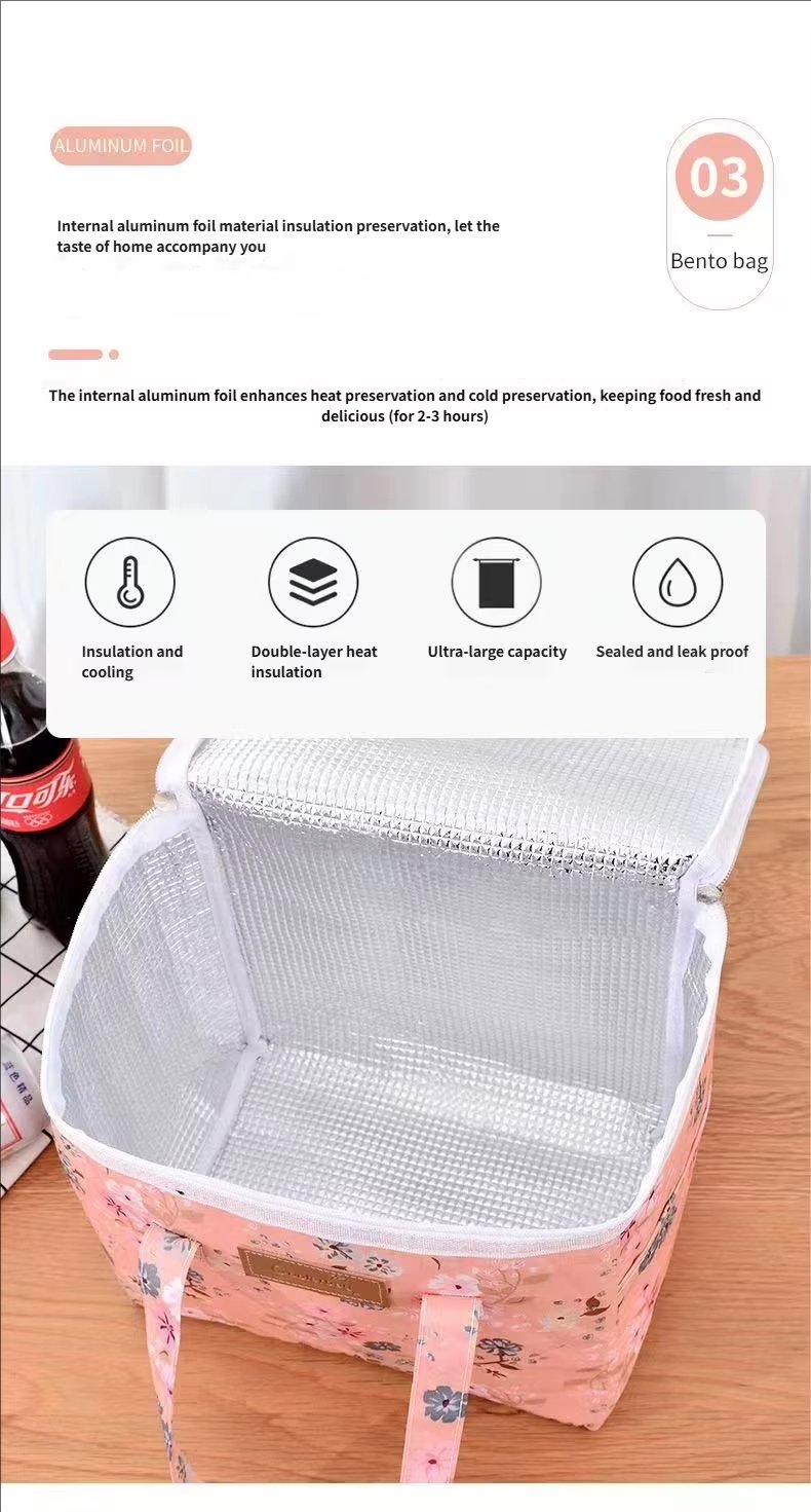 Large Capacity Portable Waterproof Reusable Insulated Shopping Tote Bags Thermal Food Picnic Cooler Pouch Lunch Bag with - product detail