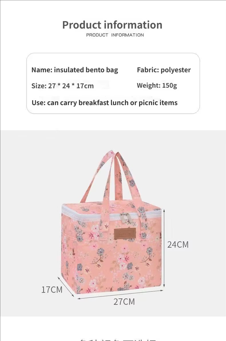Large Capacity Portable Waterproof Reusable Insulated Shopping Tote Bags Thermal Food Picnic Cooler Pouch Lunch Bag with - product detail