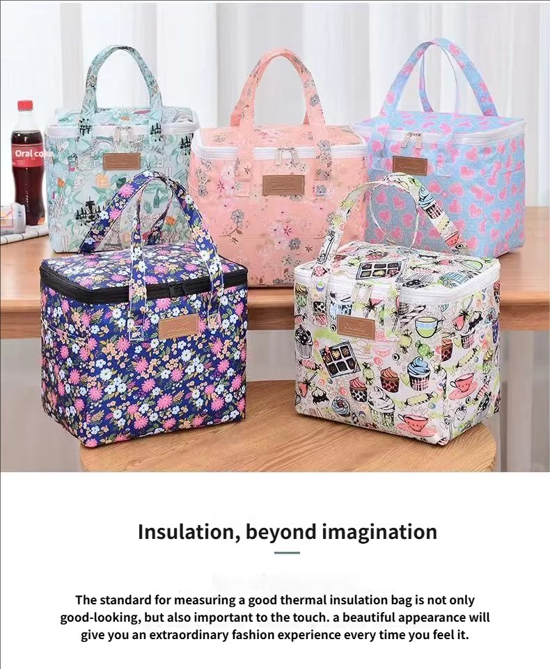 Large Capacity Portable Waterproof Reusable Insulated Shopping Tote Bags Thermal Food Picnic Cooler Pouch Lunch Bag with - product detail