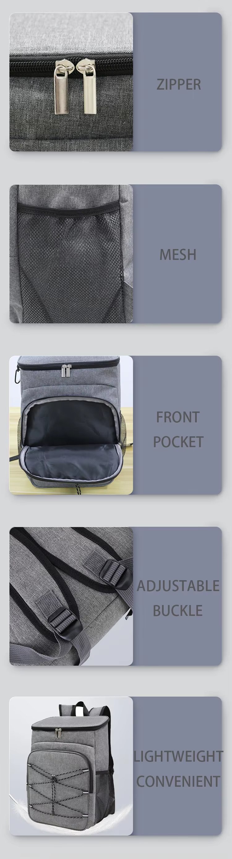 Foldable Insulated Food Delivery Bag Backpack Waterproof and Pizza Food Delivery Proof Thermal Beach Cooler - product detail