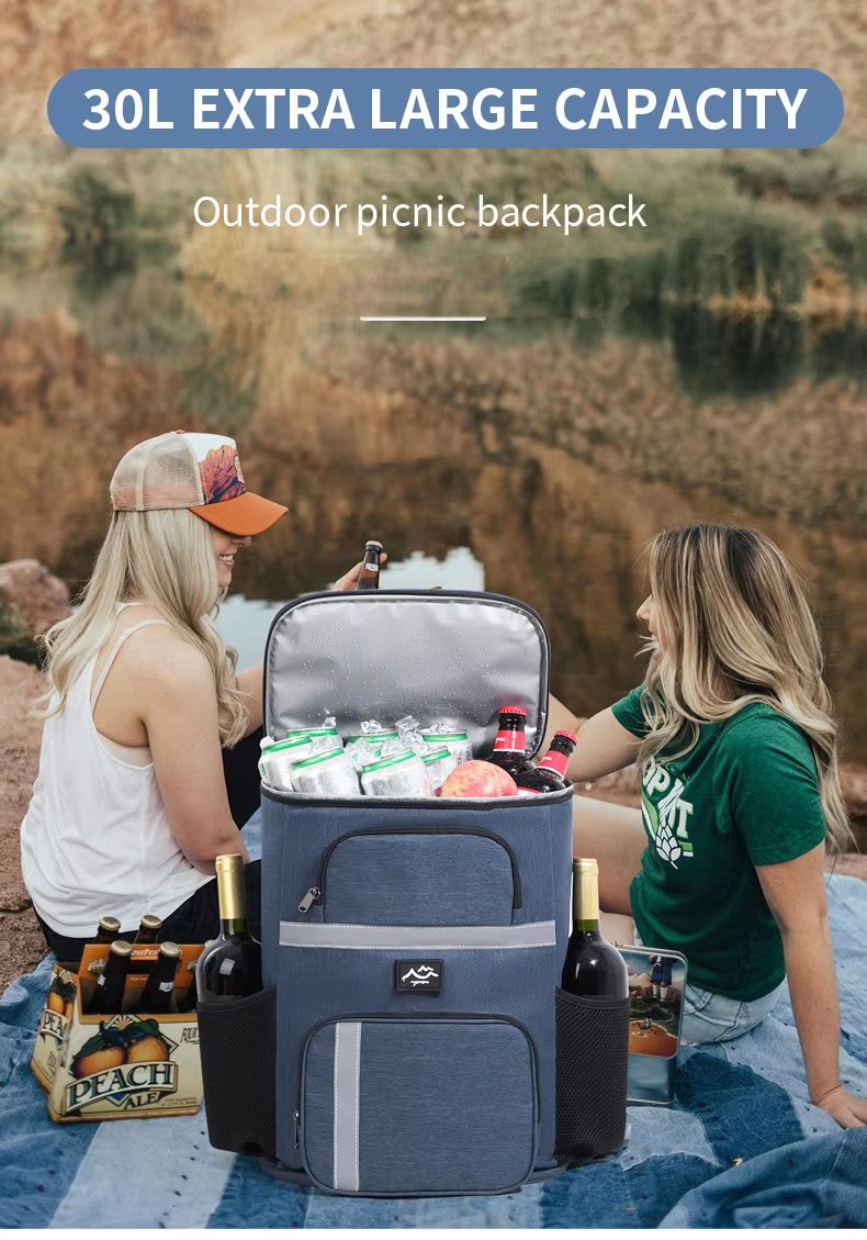 Custom Lightweight Outdoor Picnic Hiking Camping Beach Ice Chest Cooler Backpack Leakproof Insulated Soft Bag - product detail