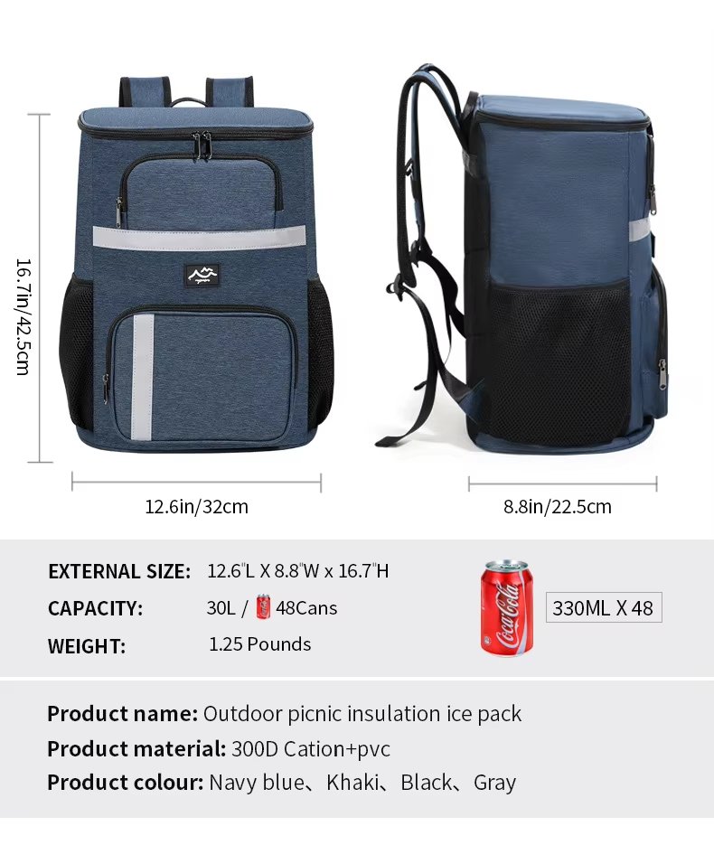 Custom Lightweight Outdoor Picnic Hiking Camping Beach Ice Chest Cooler Backpack Leakproof Insulated Soft Bag - product detail