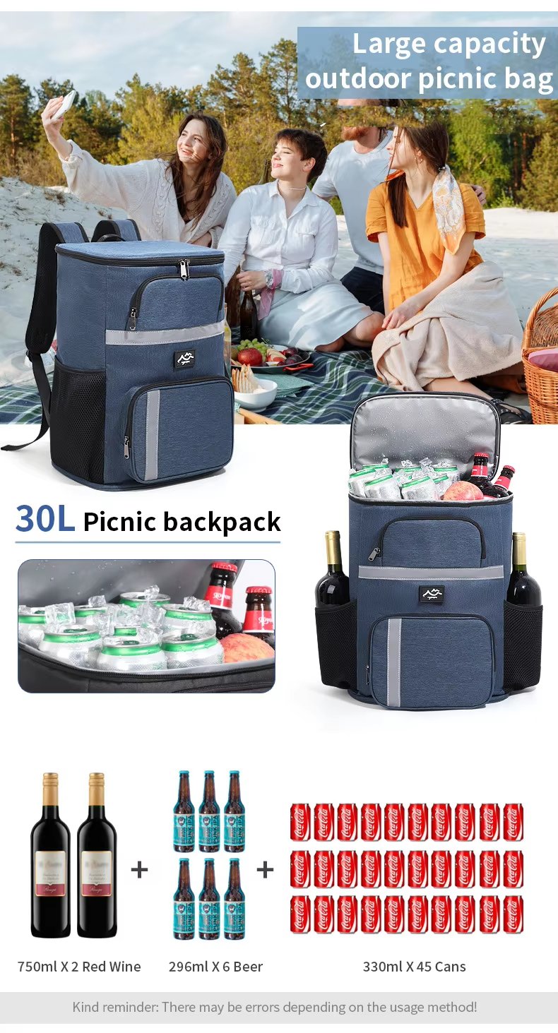 Custom Lightweight Outdoor Picnic Hiking Camping Beach Ice Chest Cooler Backpack Leakproof Insulated Soft Bag - product detail