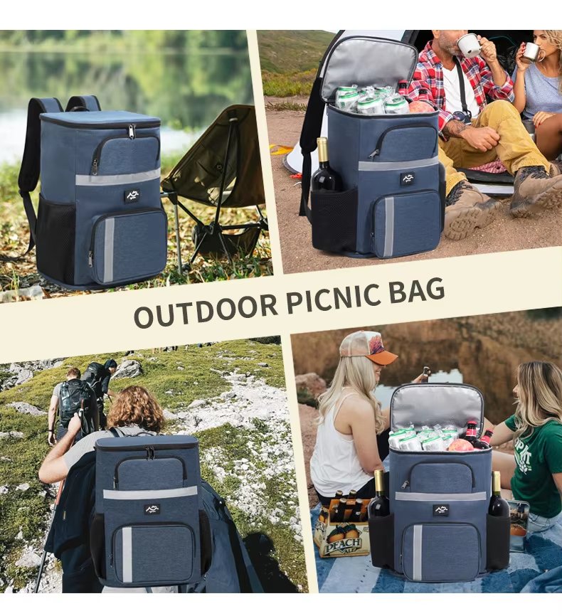 Custom Lightweight Outdoor Picnic Hiking Camping Beach Ice Chest Cooler Backpack Leakproof Insulated Soft Bag - product detail