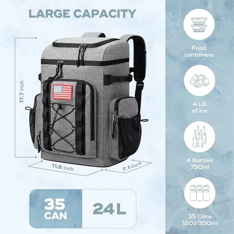 Multifunctional Large Capacity Tactical Cooler BackpackThermal Soft Lunch Ice Bag Picnic Insulated Backpacks for Camping Hiki - product detail