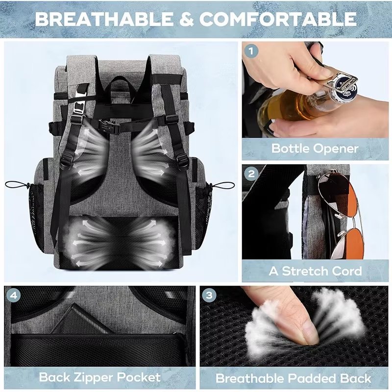 Multifunctional Large Capacity Tactical Cooler BackpackThermal Soft Lunch Ice Bag Picnic Insulated Backpacks for Camping Hiki - product detail
