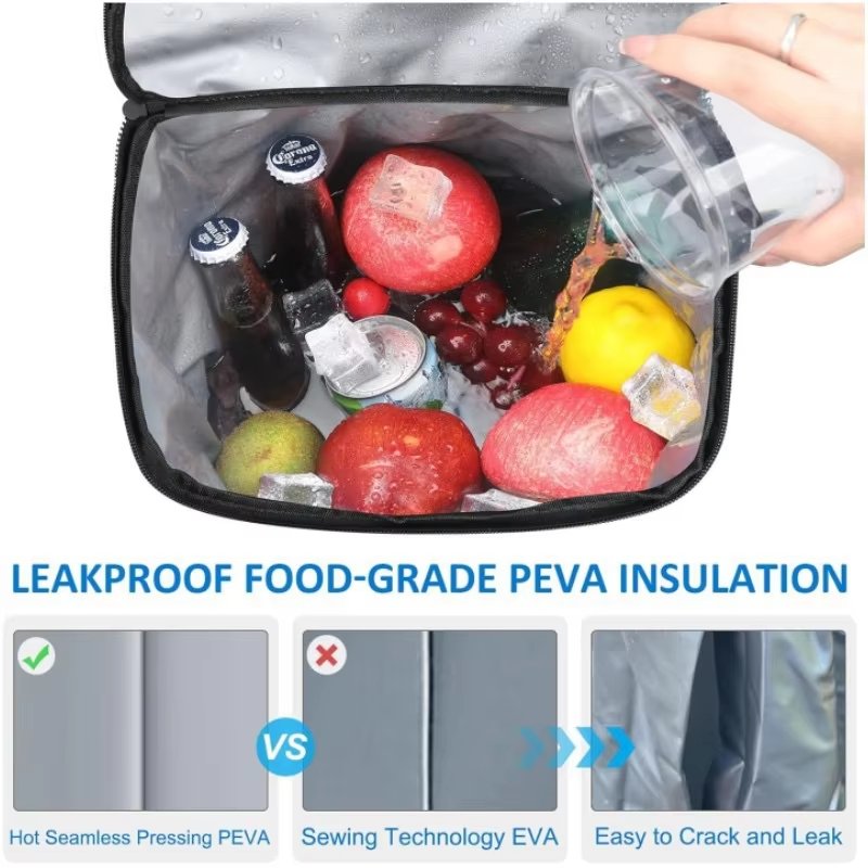 Customize Lunch Box Women Office Picnic Beach Foil Thermal Insulated Cooler Bag with Adjustable Shoulder Strap - product detail