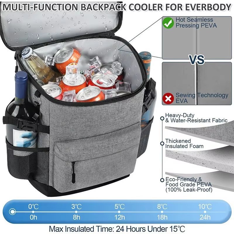Customize Lunch Box Women Office Picnic Beach Foil Thermal Insulated Cooler Bag with Adjustable Shoulder Strap - product detail
