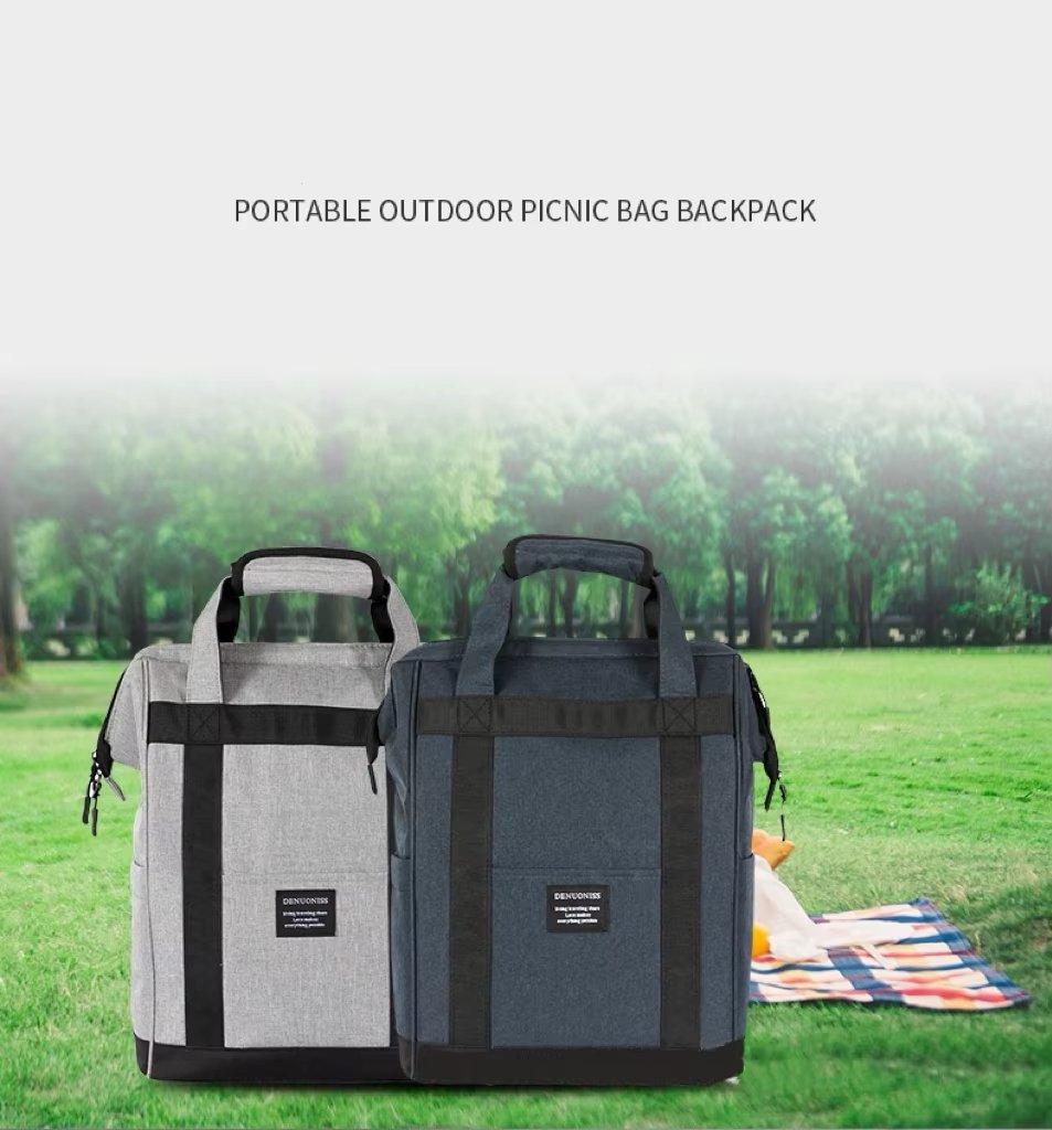 In Stock Round Insulated Lunch Cooler Bag Box Large Capacity Simple Cylinder Shape Bento Outdoor Camping Picnic - product detail