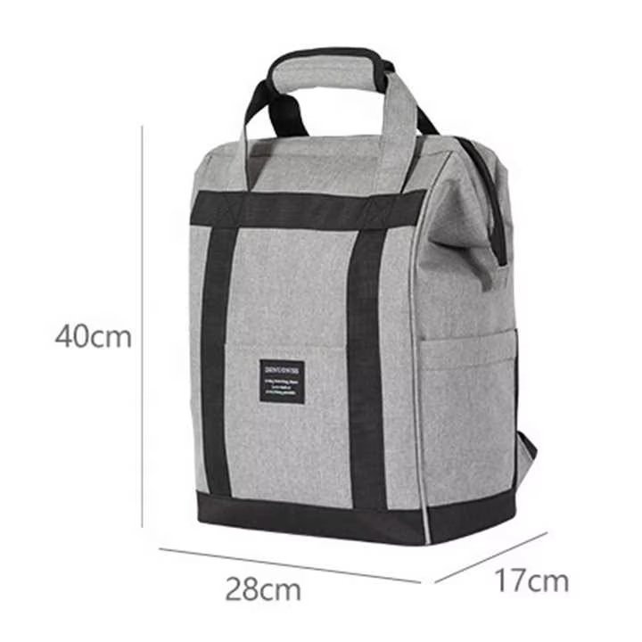 In Stock Round Insulated Lunch Cooler Bag Box Large Capacity Simple Cylinder Shape Bento Outdoor Camping Picnic - product detail