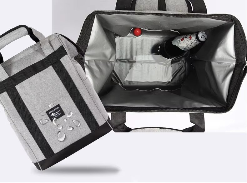 In Stock Round Insulated Lunch Cooler Bag Box Large Capacity Simple Cylinder Shape Bento Outdoor Camping Picnic - product detail