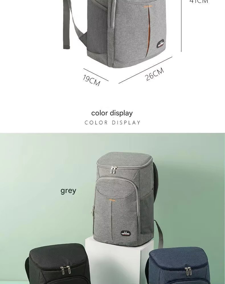 Large Capacity Double-Deck Insulated Food Delivery Bag Cooler Backpack Warmer for Pizza Food Delivery - product detail