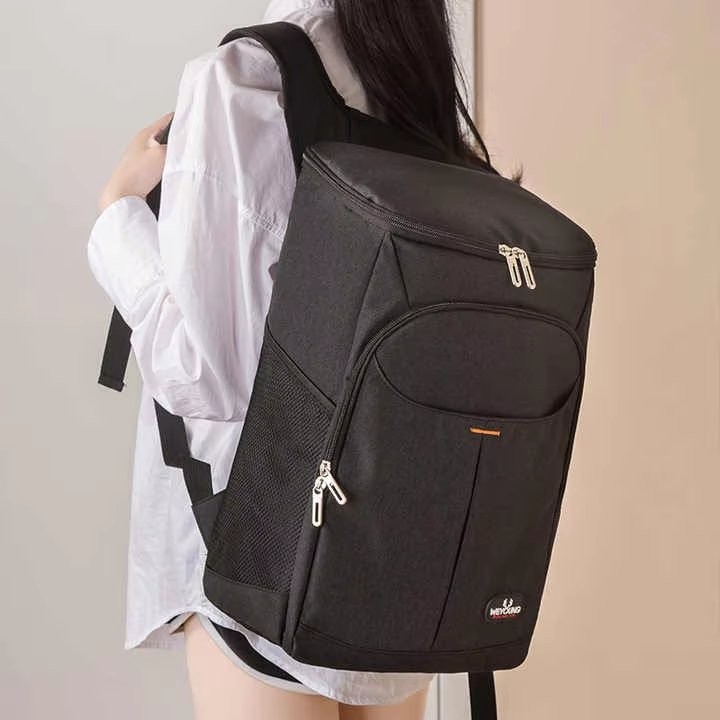 Large Capacity Double-Deck Insulated Food Delivery Bag Cooler Backpack Warmer for Pizza Food Delivery - product detail