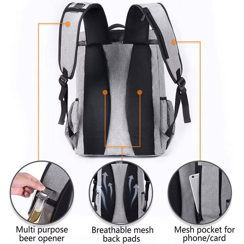Portable Lightweight Leakproof Cooler Bags Large Capacity Waterproof 50 Can Insulated Soft Backpack for Picnic - product detail