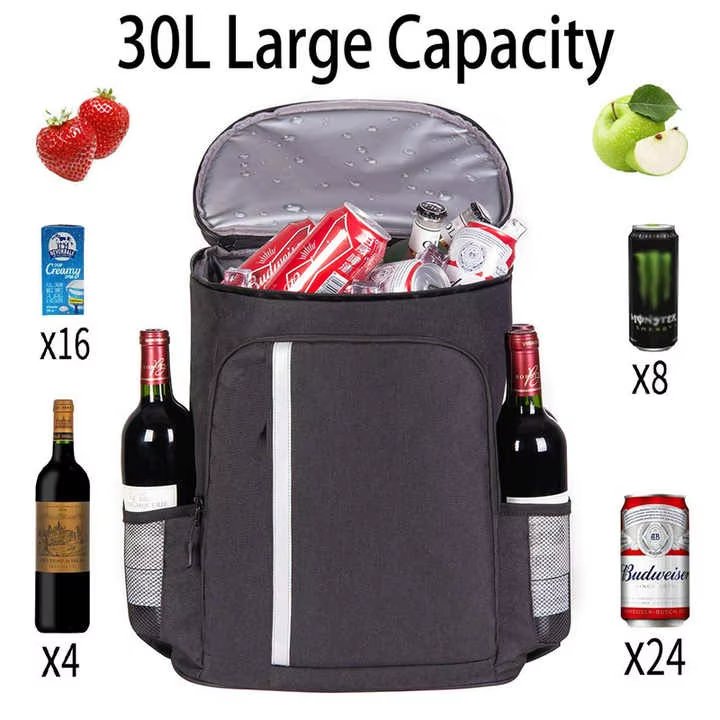 Portable Lightweight Leakproof Cooler Bags Large Capacity Waterproof 50 Can Insulated Soft Backpack for Picnic - product detail