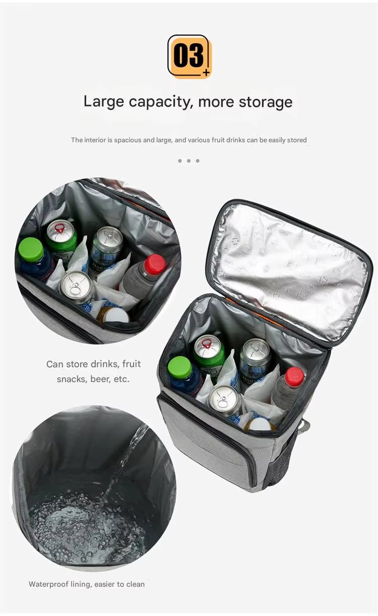 Custom Reusable Large Capacity Leakproof Leopard Print Insulation Picnic Bag Cooler Backpack Portable Cooling Wine Ice - product detail