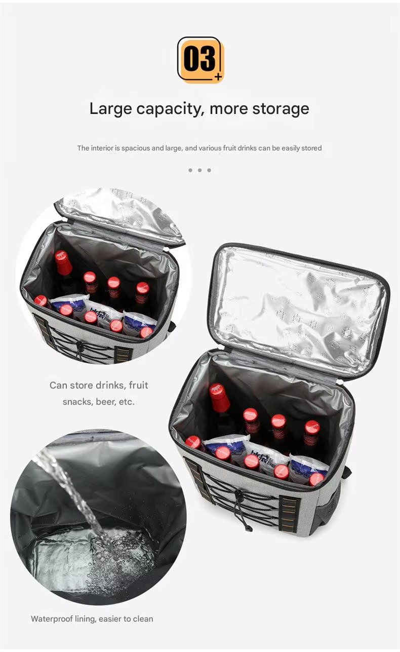 Custom Tactical Lunch Box Portable Insulated Bag Backpack with Handle Durable Leakproof Soft Cooler - product detail