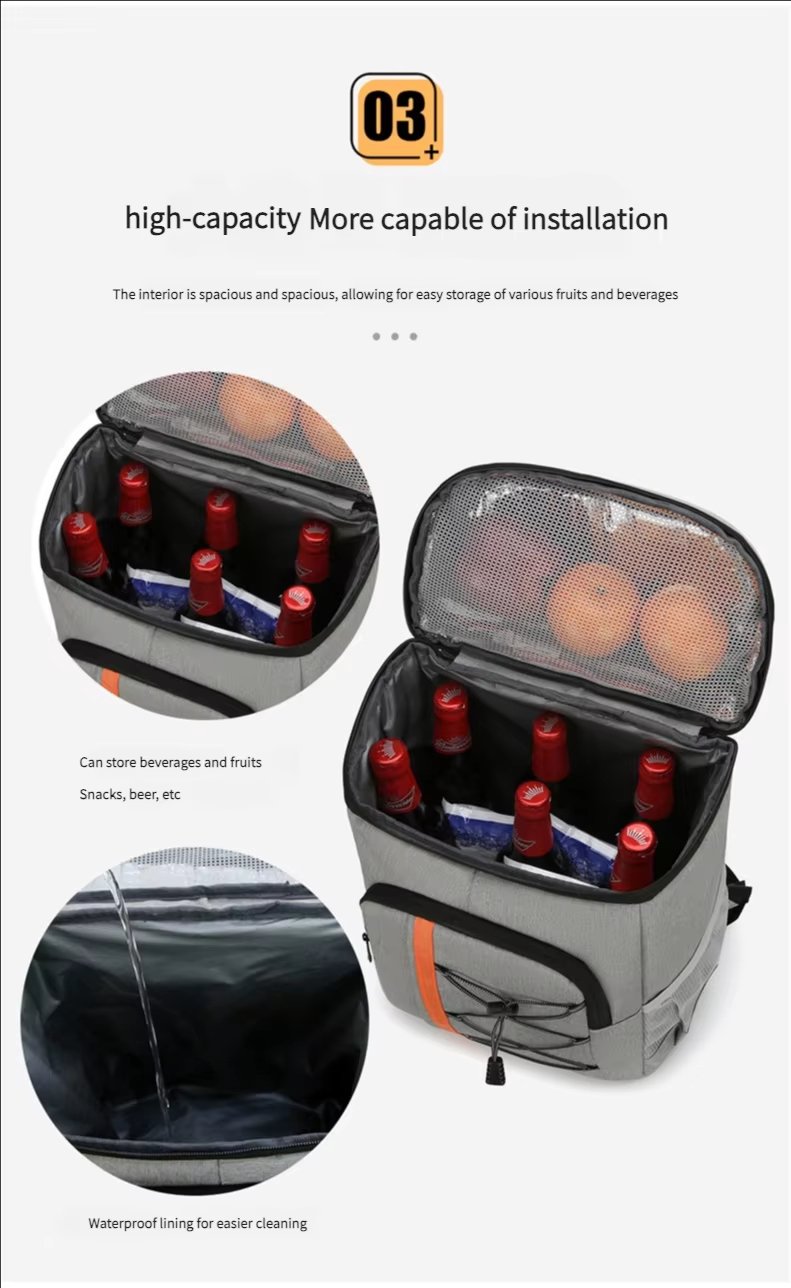 Large Capacity Thermal Bag Cooling Thickened Oxford Cube Lunch Box Insulated Bucket Storage Box Shoulder - product detail