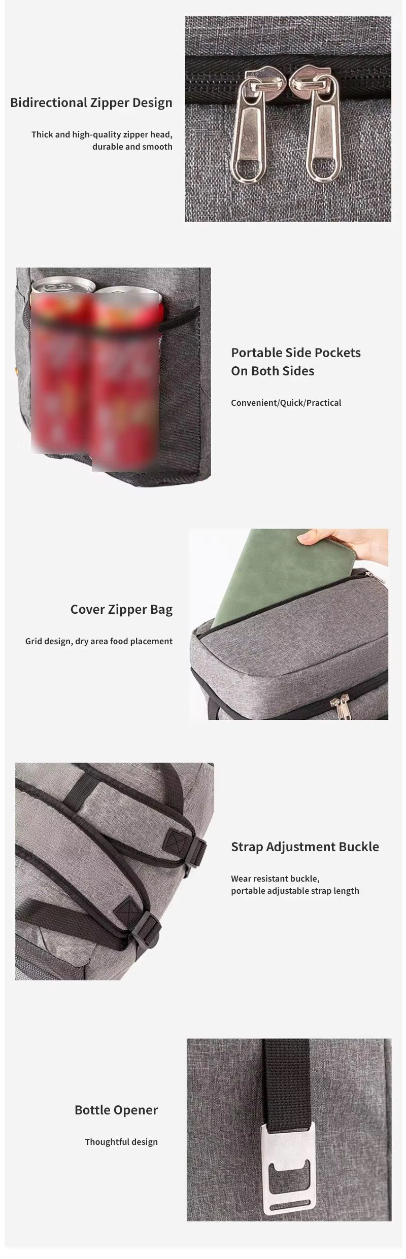 Large Capacity Waterproof Insulated Cooler Backpack Picnics Hiking Camping Portable Storage Bag Aluminum Foil Thermal Ice Bag product detail
