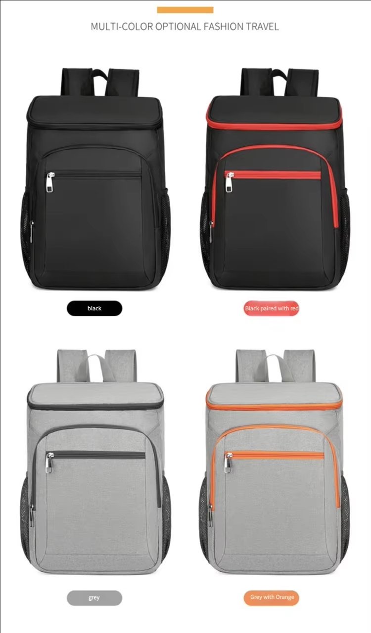 Custom Polyester Cooler Bag Thermal Lunch Backpack Reusable Leaproof Insulated School Picnic for Food Delivery Wine Packing - product detail