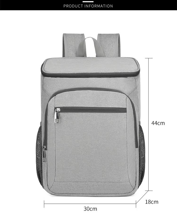 Custom Polyester Cooler Bag Thermal Lunch Backpack Reusable Leaproof Insulated School Picnic for Food Delivery Wine Packing - product detail