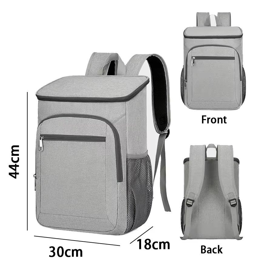 Custom Polyester Cooler Bag Thermal Lunch Backpack Reusable Leaproof Insulated School Picnic for Food Delivery Wine Packing - product detail