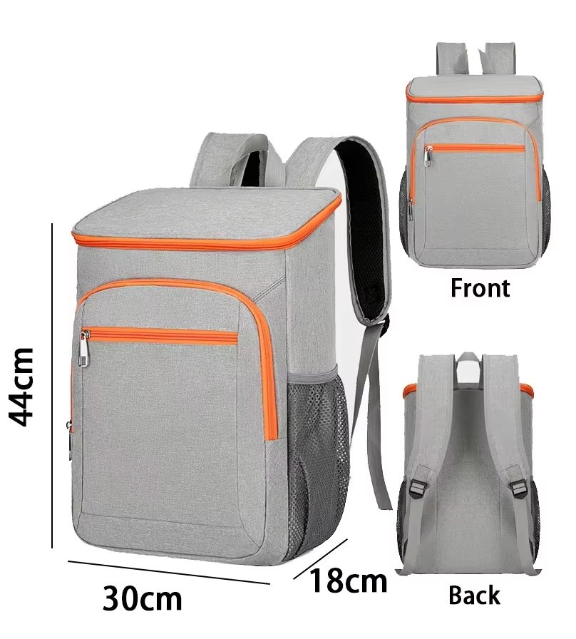 Custom Polyester Cooler Bag Thermal Lunch Backpack Reusable Leaproof Insulated School Picnic for Food Delivery Wine Packing - product detail